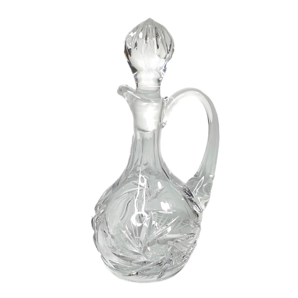 Vintage Small Decanter with Stopper Pinwheel Pattern - Picture 1 of 8